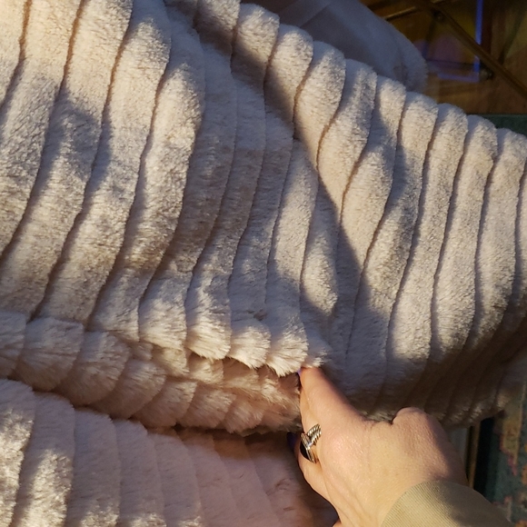 BB DAKOTA~ XS~FAUX FUR, PALE PINK WOMAN'S COAT - Picture 6 of 8